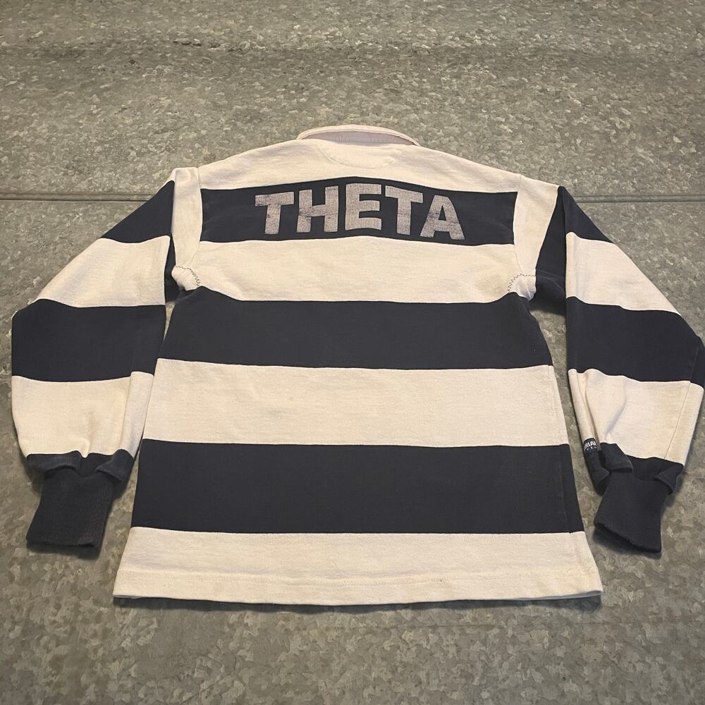 Vintage Kappa Alpha Theta Embroidered Crest Patch Rugby Shirt Small Coat Of Arms - Picture 8 of 13